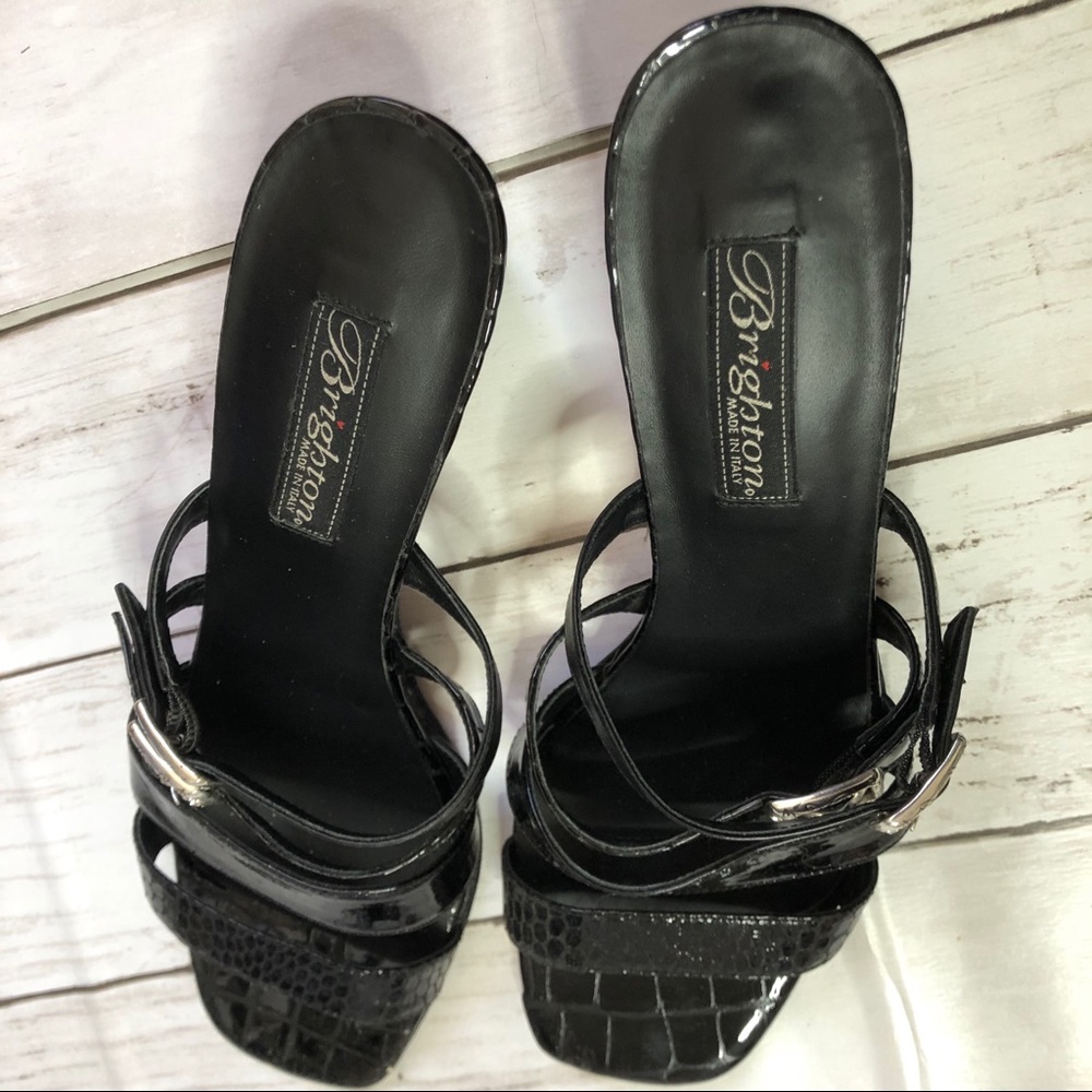 Brighton Tina Strappy Heeled Sandals Black 8M - Picture 2 of 8